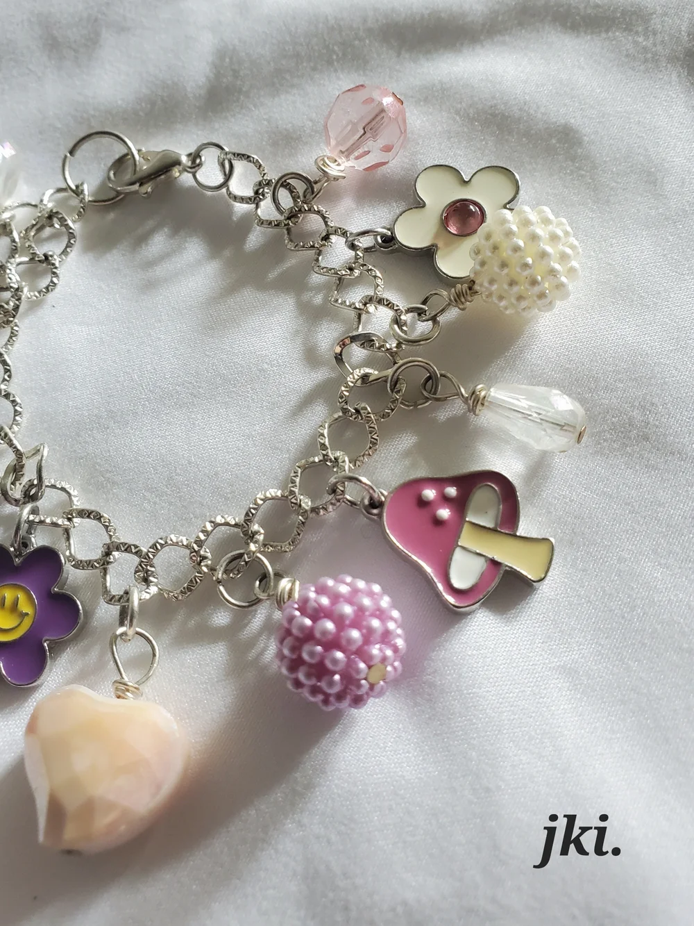 Kids Pink & Purple Charm Bracelet